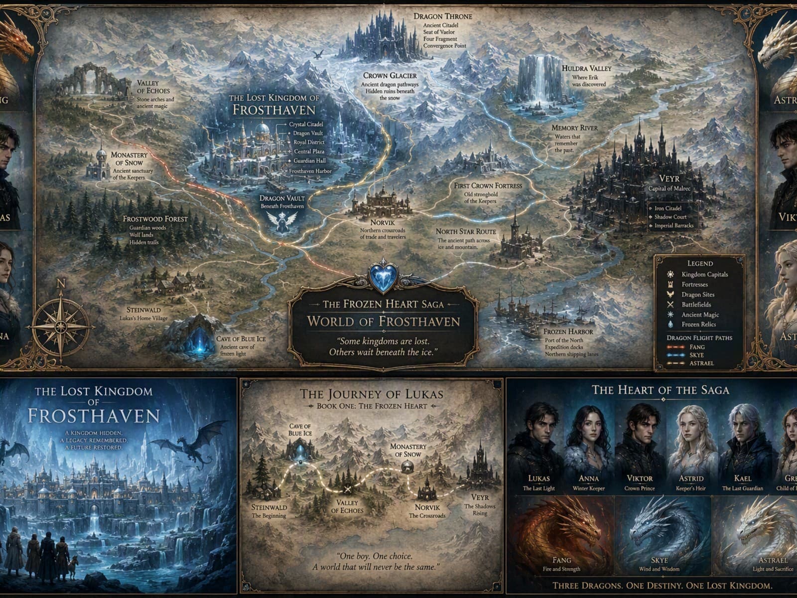 Enter Frosthaven — a kingdom lost to time, where ancient paths converge, dragons rule the skies, and every road carries a piece of the past.